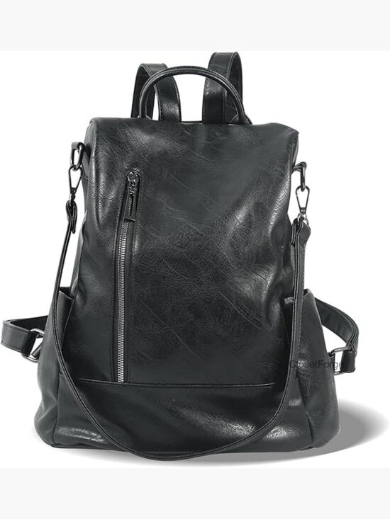 Small Vegan Leather Anti-theft Backpack Purse 3-Way Wear Travel Satchel main image 5